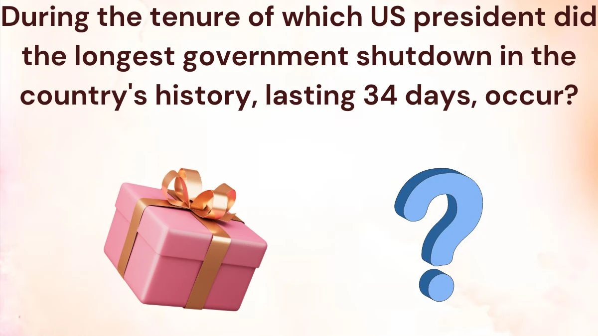 During the tenure of which US president did the longest government shutdown in the country's history, lasting 34 days, occur? Amazon Quiz Answer Today June 22, 2024