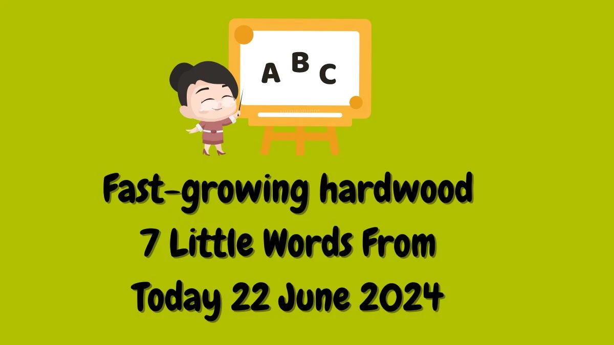 Fast-growing hardwood 7 Little Words Puzzle Answer from June 22, 2024