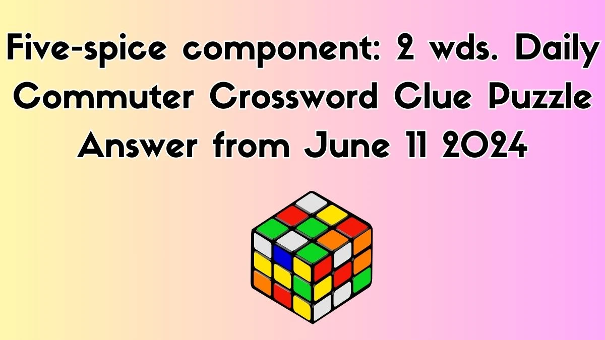 Five-spice component: 2 wds. Daily Commuter Crossword Clue Puzzle Answer from June 11 2024