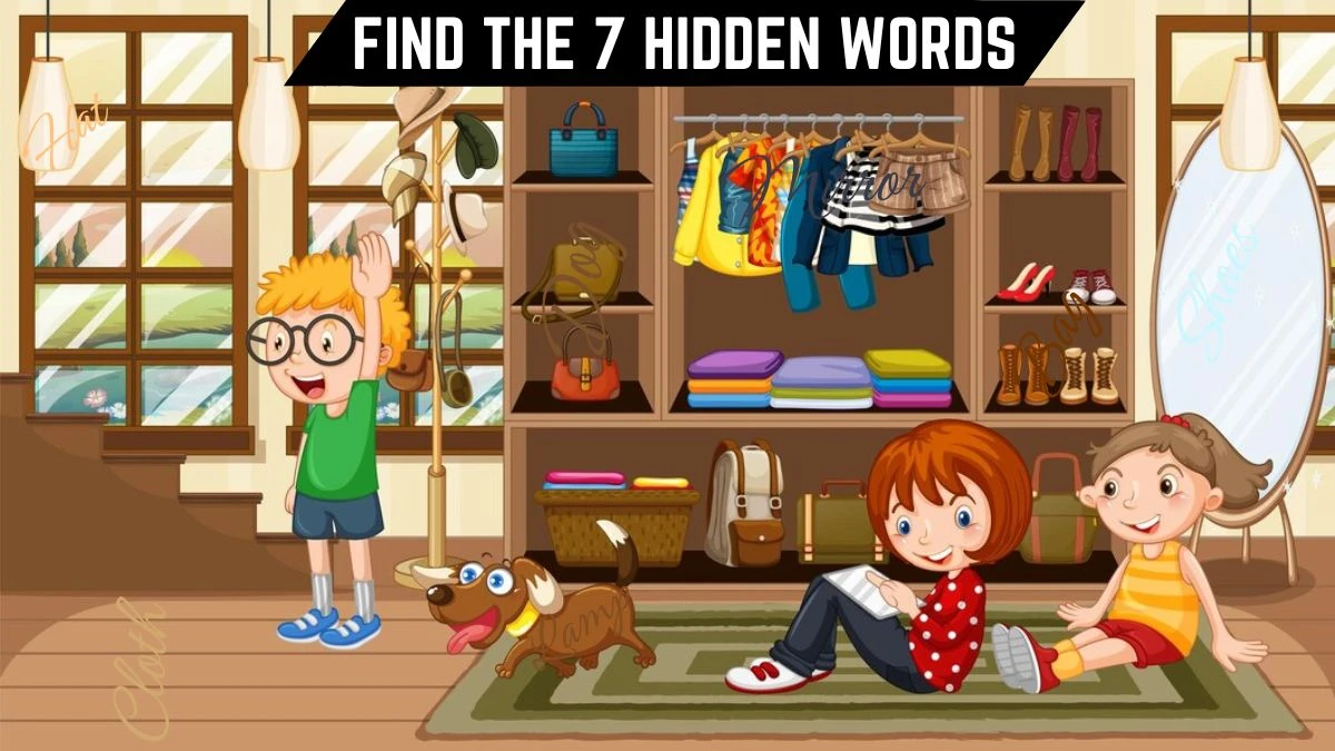 Genius IQ Test: Only detective minds Can Spot the 7 Hidden Words in this Kids Room Image in 14 Secs