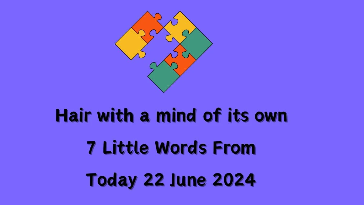 Hair with a mind of its own 7 Little Words Puzzle Answer from June 22, 2024