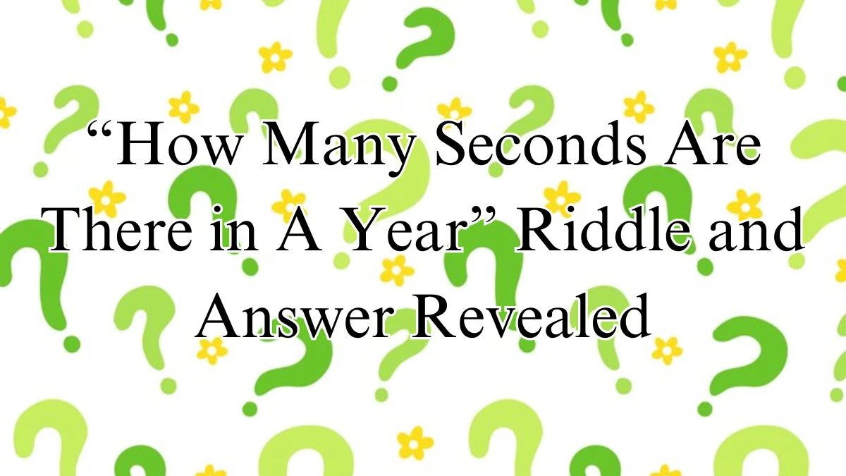 “How Many Seconds Are There in A Year” Riddle and Answer Revealed