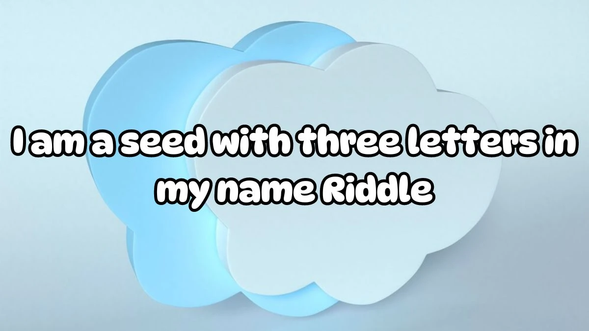 I am a seed with three letters in my name Riddle Answer Upgraded