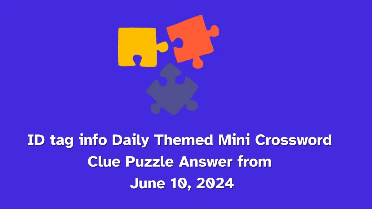 ID tag info Daily Themed Mini Crossword Clue Puzzle Answer from June 10, 2024