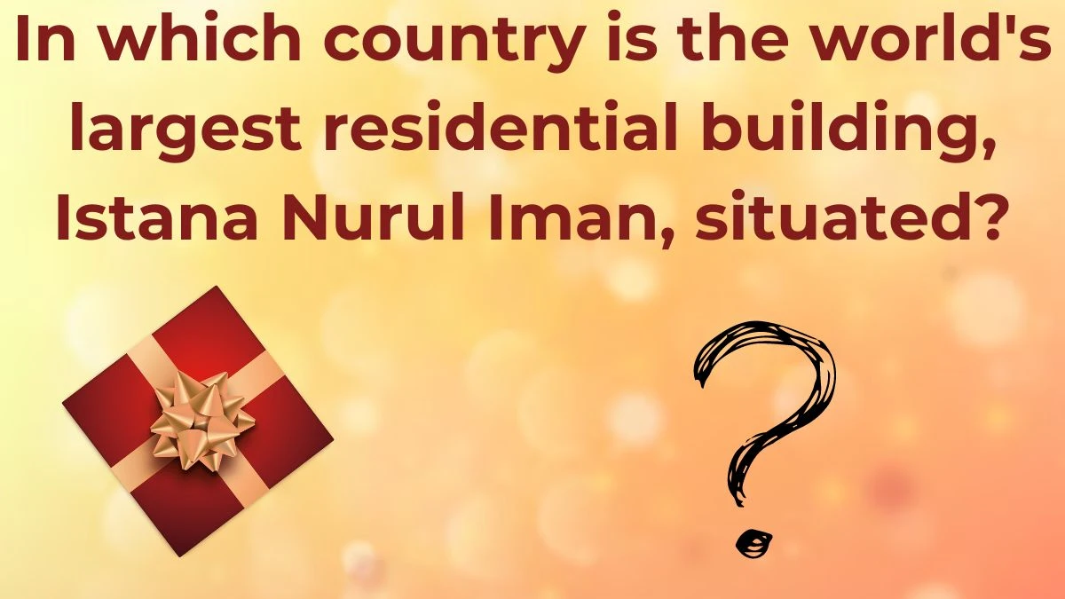 In which country is the world's largest residential building, Istana Nurul Iman, situated? Amazon Quiz Answer Today June 26, 2024