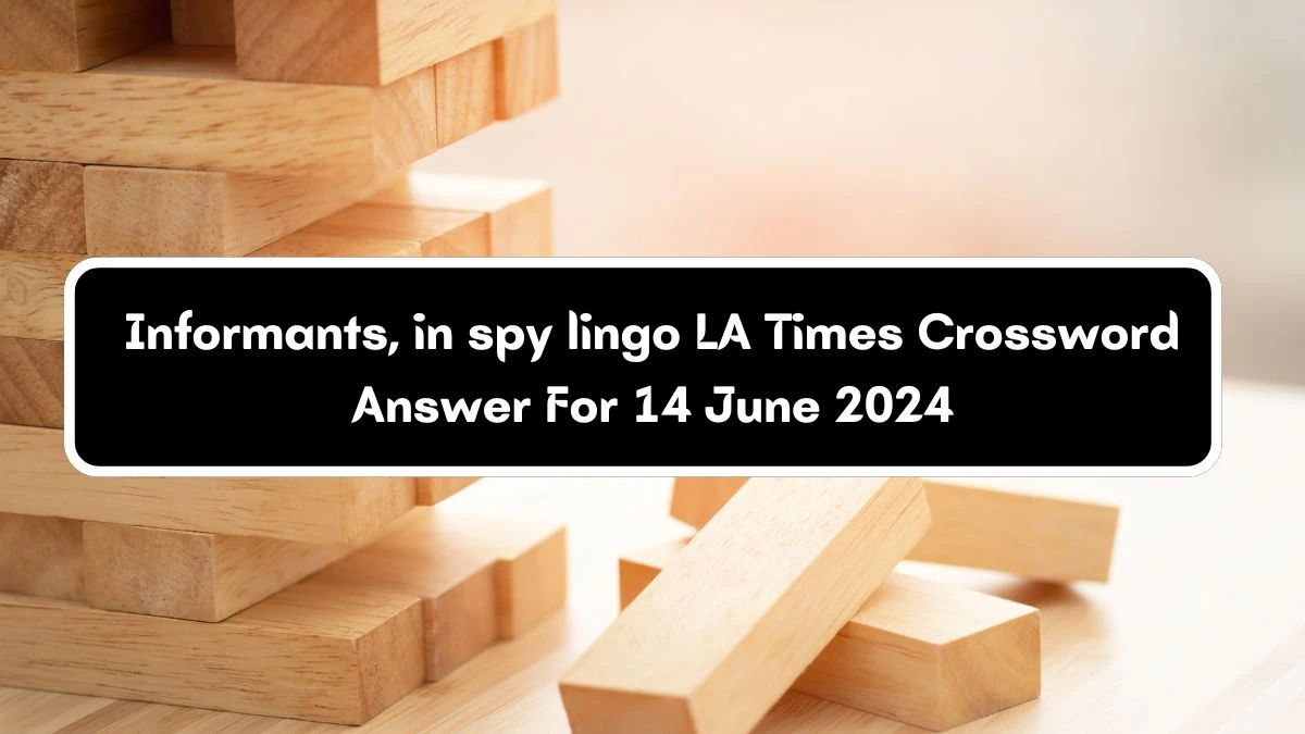 Informants in spy lingo LA Times Crossword Clue Puzzle Answer from