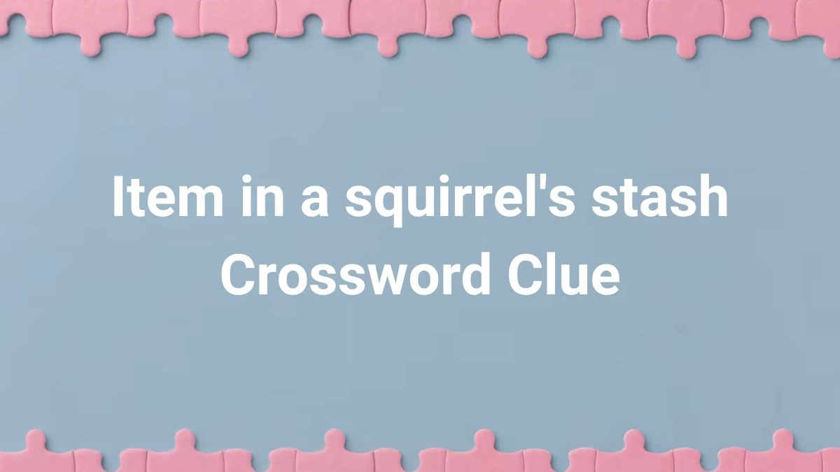 Item in a squirrel's stash Daily Themed Crossword Clue Puzzle Answer from June 28, 2024