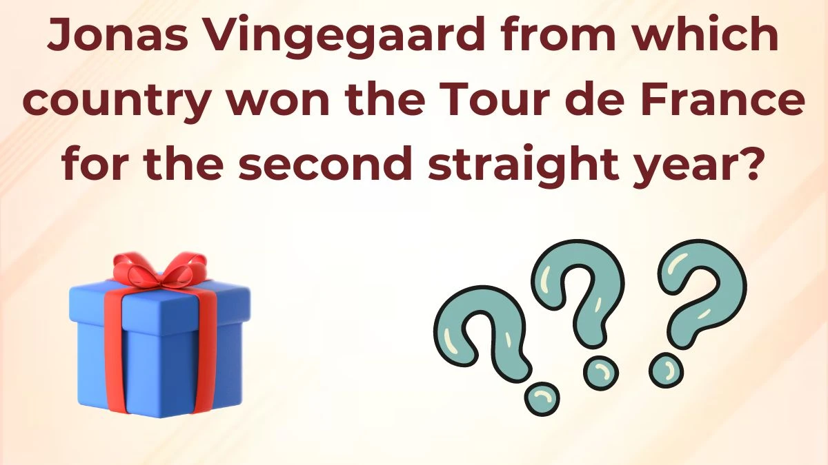 Jonas Vingegaard from which country won the Tour de France for the second straight year? Amazon Quiz Answer Today June 28, 2024