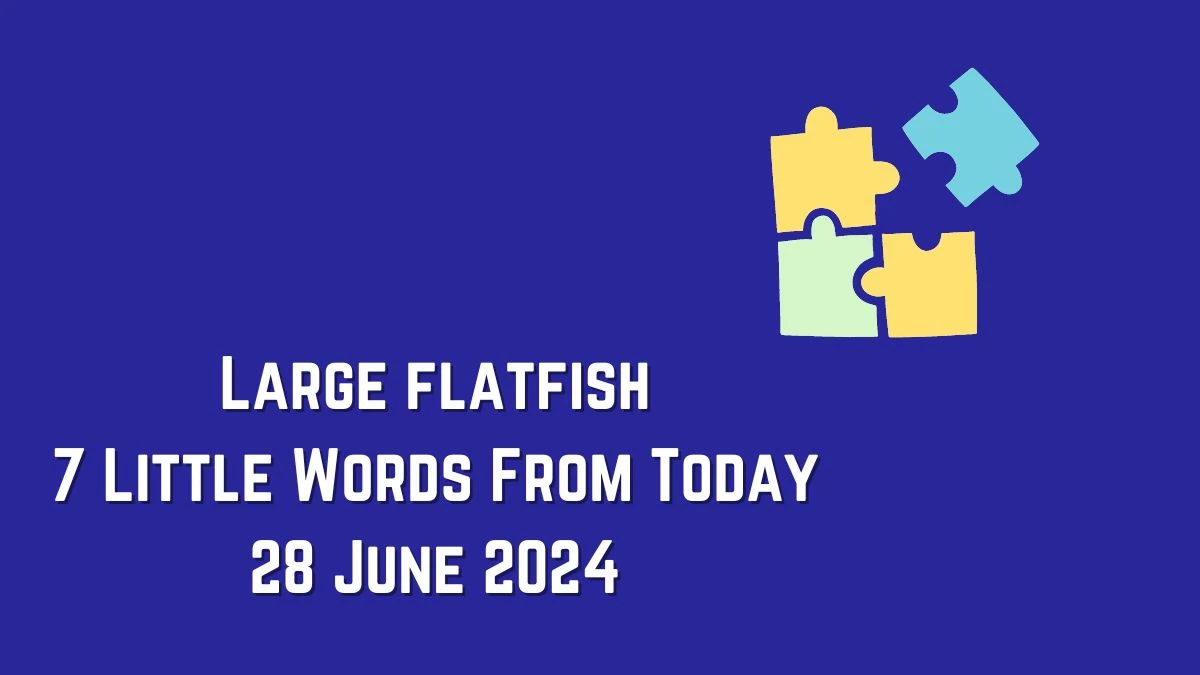 Large flatfish 7 Little Words Puzzle Answer from June 28, 2024
