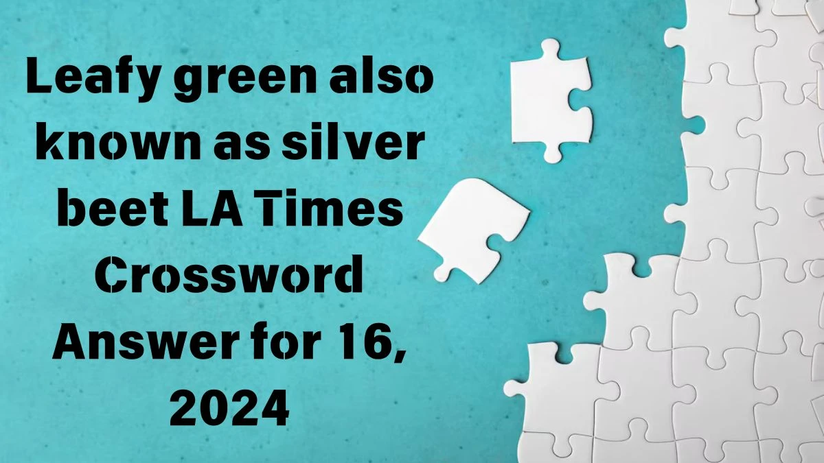 LA Times Leafy green also known as silver beet Crossword Clue Puzzle Answer from June 16, 2024