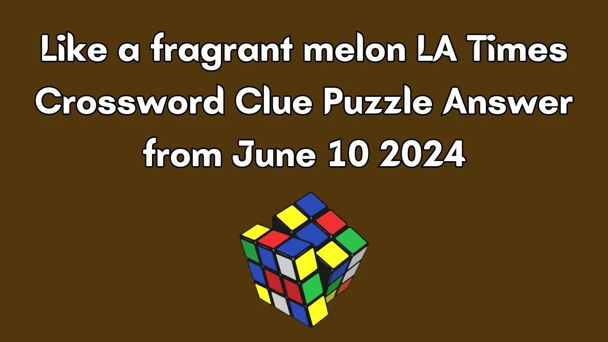 Like a fragrant melon LA Times Crossword Clue Puzzle Answer from June 10 2024