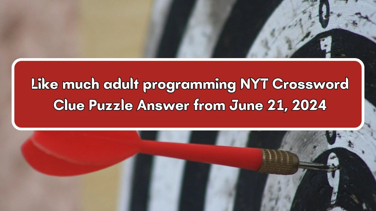 Like much adult programming NYT Crossword Clue Puzzle Answer from June 21, 2024
