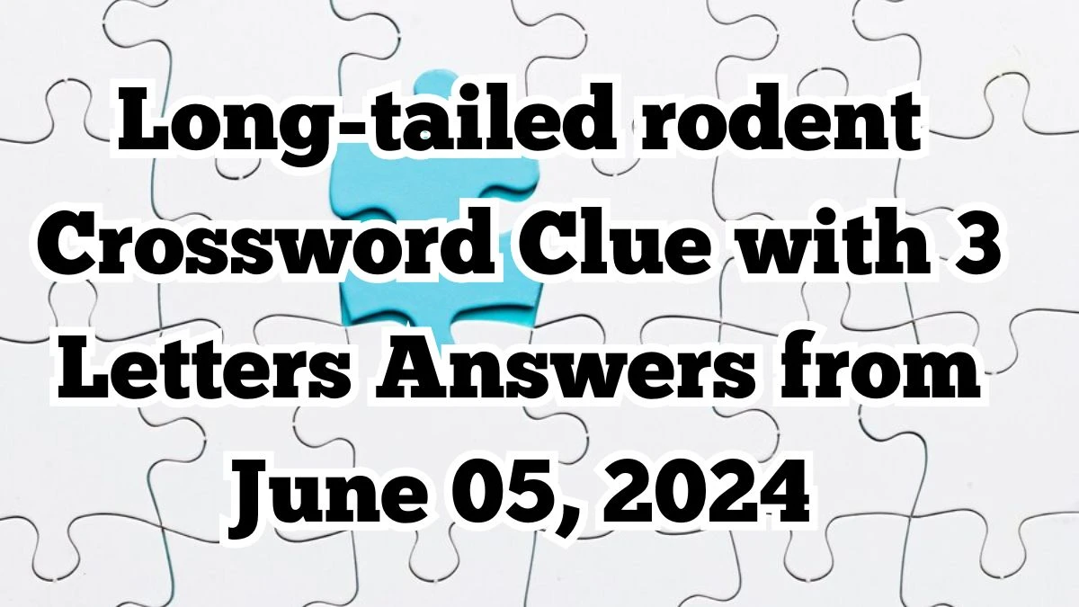 Long-tailed rodent Crossword Clue with 3 Letters Answers from June 05, 2024