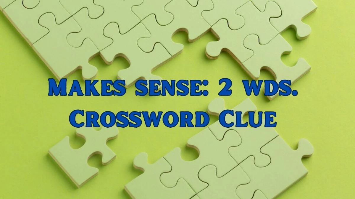 Makes sense: 2 wds. Daily Commuter Crossword Clue Puzzle Answer from June 22, 2024