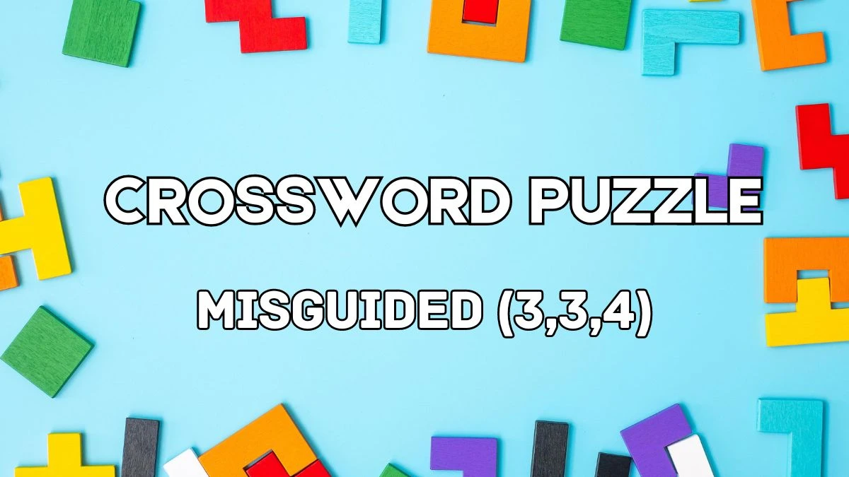 Misguided (3 3 4) 10 Letters Crossword Clue Answers on June 03 2024 News