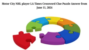 Motor City NHL player LA Times Crossword Clue Puzzle Answer from June 11, 2024