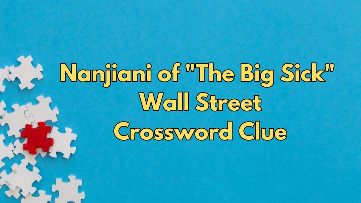 Nanjiani of The Big Sick Wall Street Crossword Clue Answers with 6 Letters from June 05, 2024 Answer Revealed