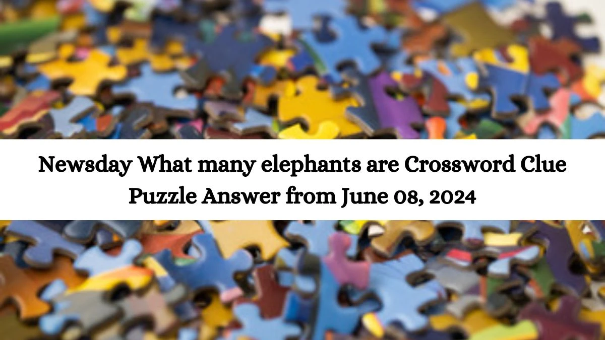 Newsday What many elephants are Crossword Clue Puzzle Answer from June 08, 2024