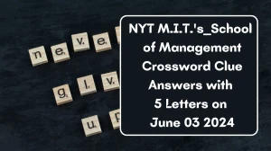 NYT M.I.T.'s ___ School of Management Crossword Clue Answers with 5 Letters on June 03 2024