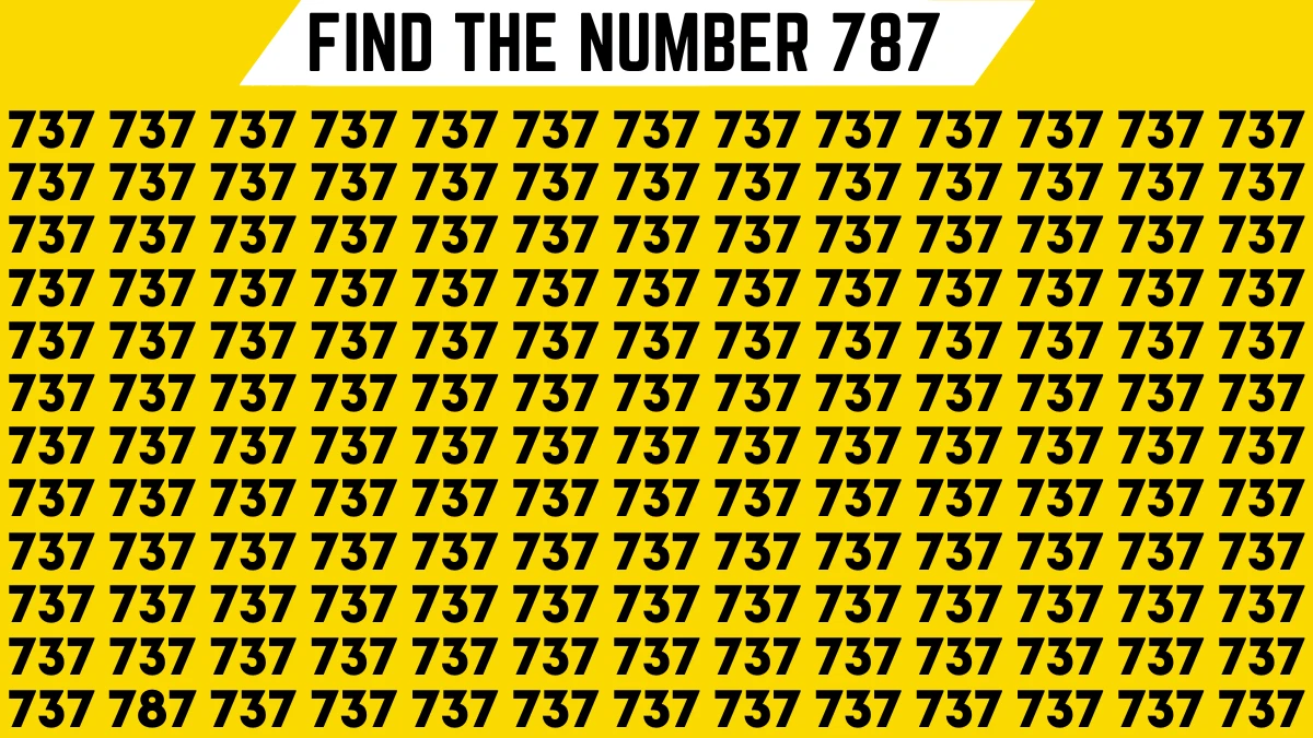 Observation Brain Test: Only people with Eagle eyes can find the Number 787 among 737 in 8 Secs