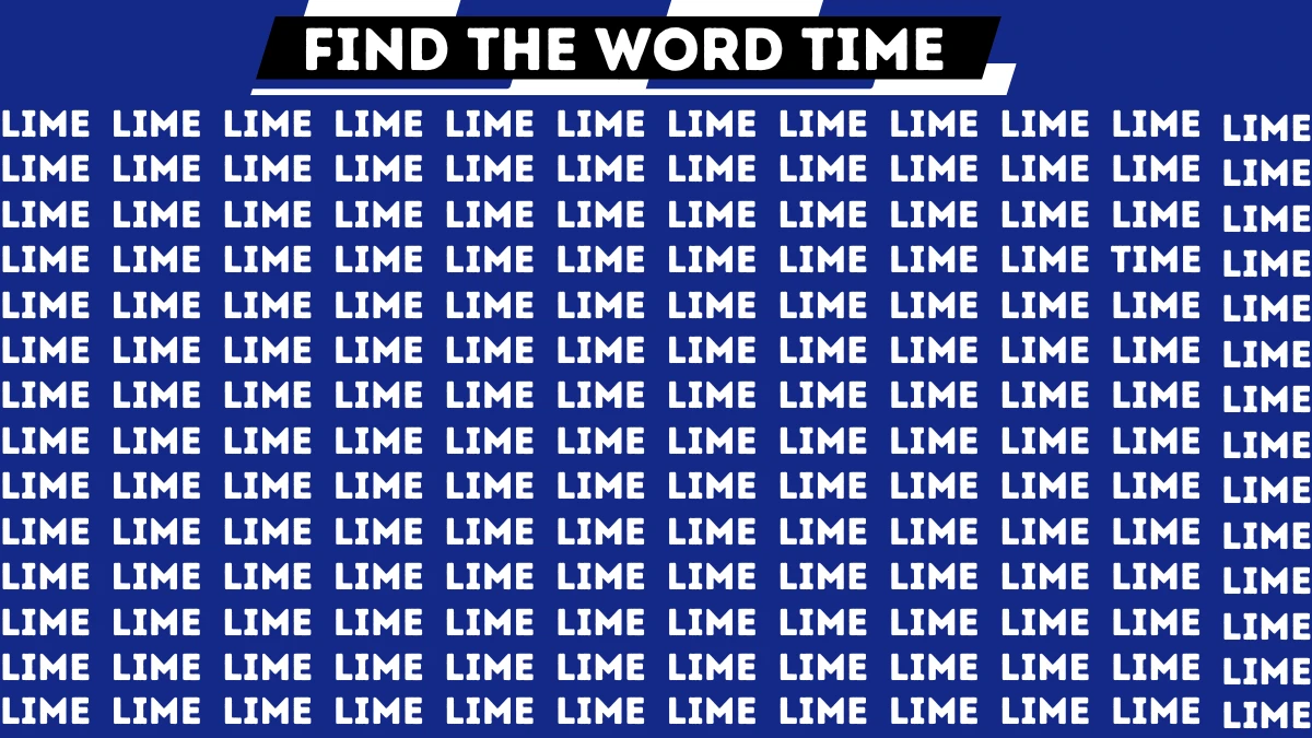 Observation Brain Test: Only people with extra sharp eyes can spot the word time among lime in 12 secs