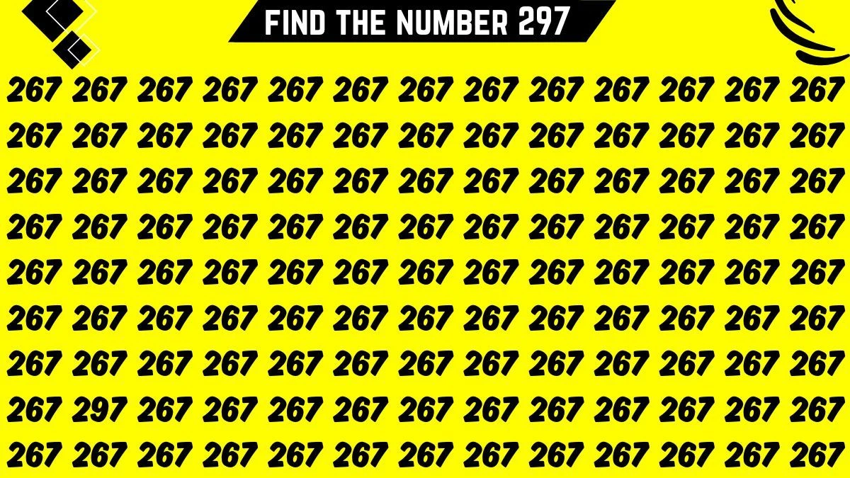 Observation Brain Test: Only super brains can spot the Number 297 among 267 in 9 Secs