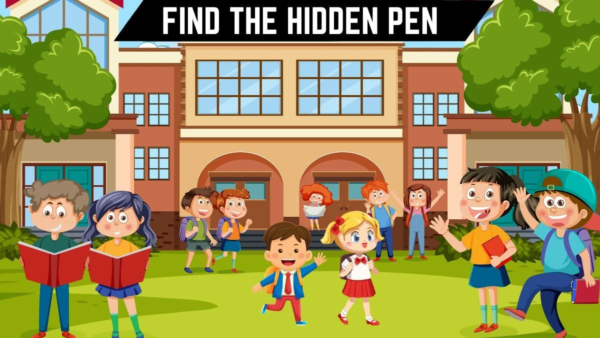 Optical Illusion Eye Test: Only Sharpest Eyes Can Spot the Hidden Pen in this School Image in 10 Secs