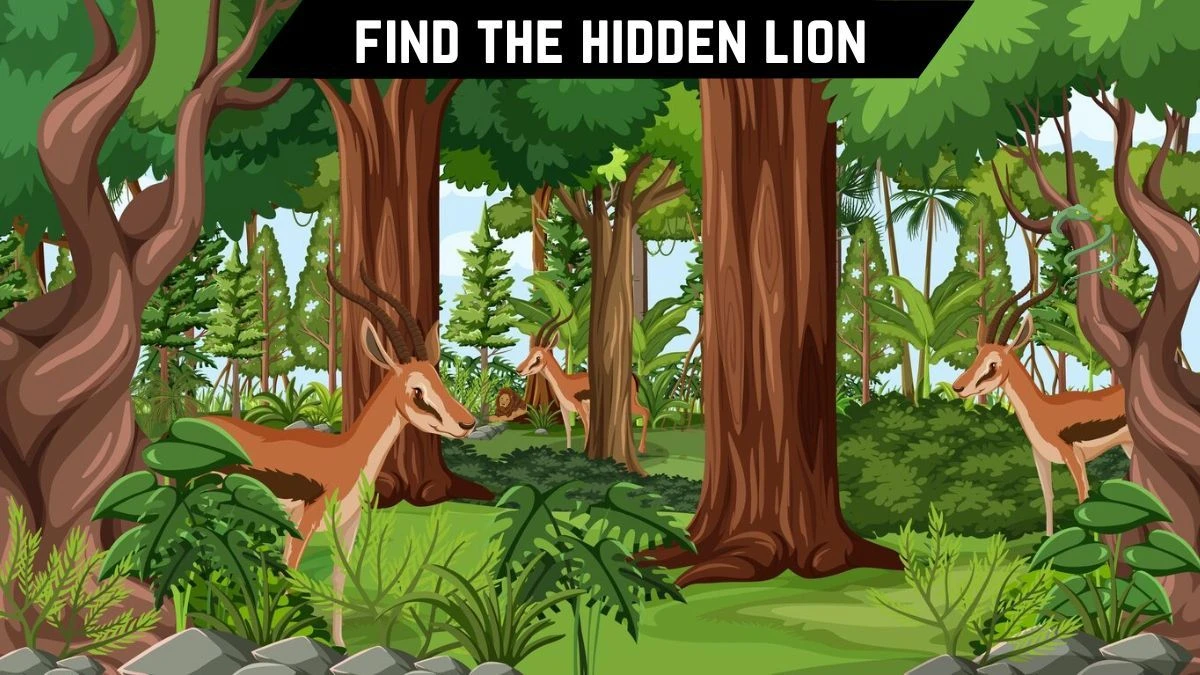 Optical Illusion Visual Skill Test: Test your attentiveness by finding the  Hidden Lion in this Forest in 7 Secs - News