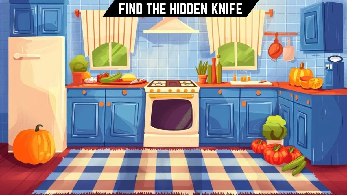 Optical Illusion Visual Test: 95% of people failed to find the hidden knife in this Kitchen Image in 9 Secs