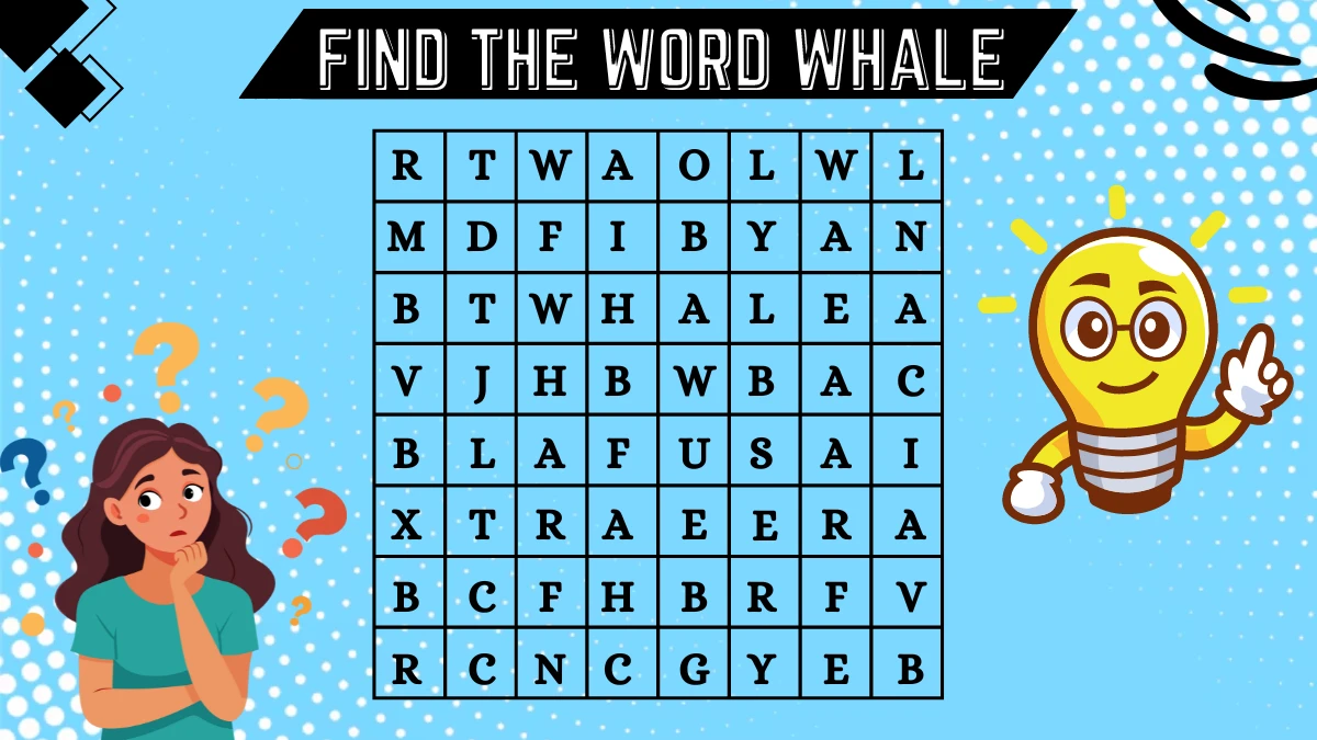 Optical Illusion Visual Test: Only people with the sharpest eyes can spot the word WHALE in 8 Secs