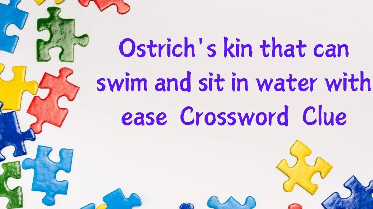 Ostrich's kin that can swim and sit in water with ease Daily Themed Crossword Clue Puzzle Answer from June 29, 2024