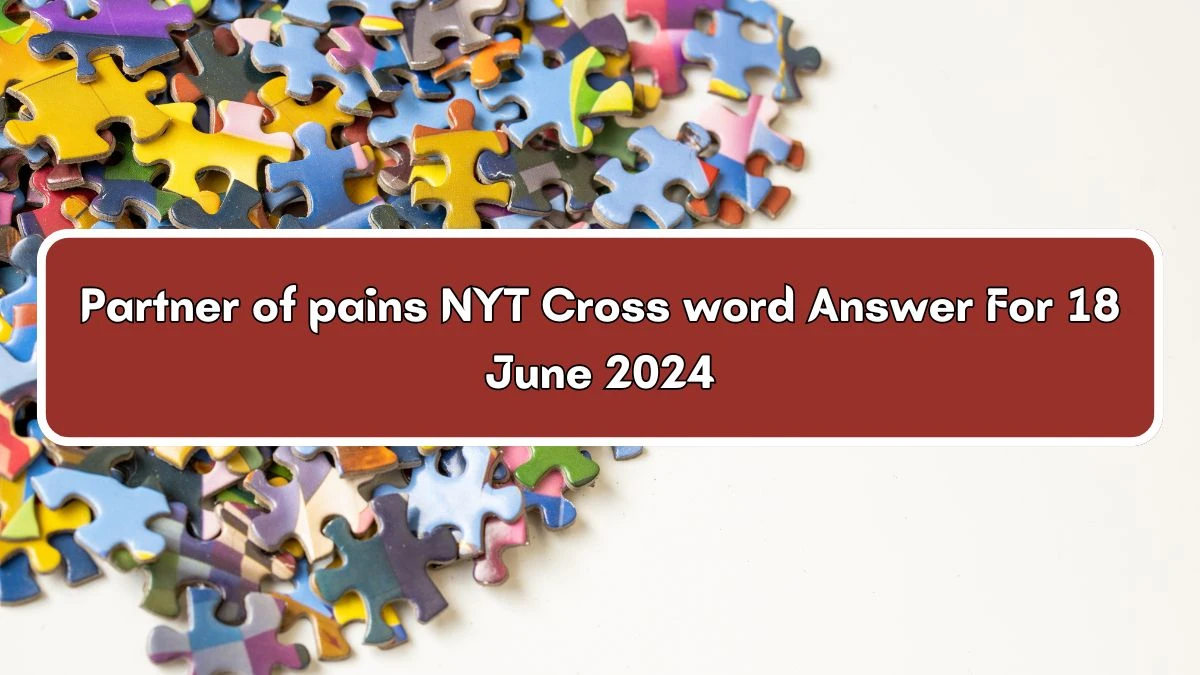 Partner of pains NYT Crossword Clue Puzzle Answer from June 18, 2024