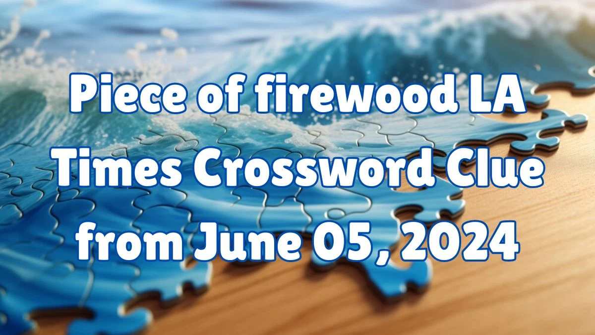 Piece of firewood LA Times Crossword Clue from June 05, 2024