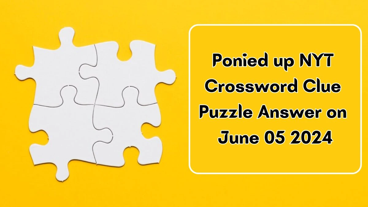 Ponied up NYT Crossword Clue Puzzle Answer on June 05 2024