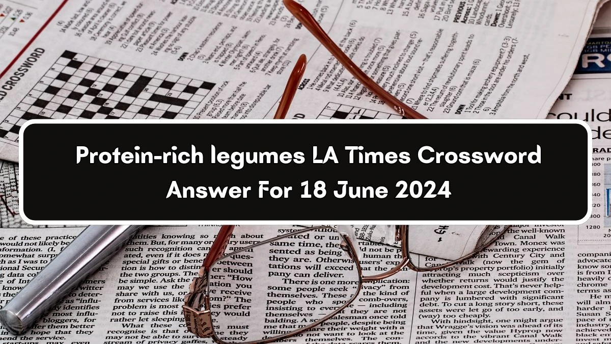 Protein-rich legumes Crossword Clue LA Times Puzzle Answer from June 18, 2024