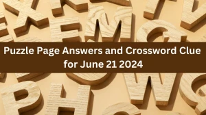 Puzzle Page Answers and Crossword Clue for June 21 2024