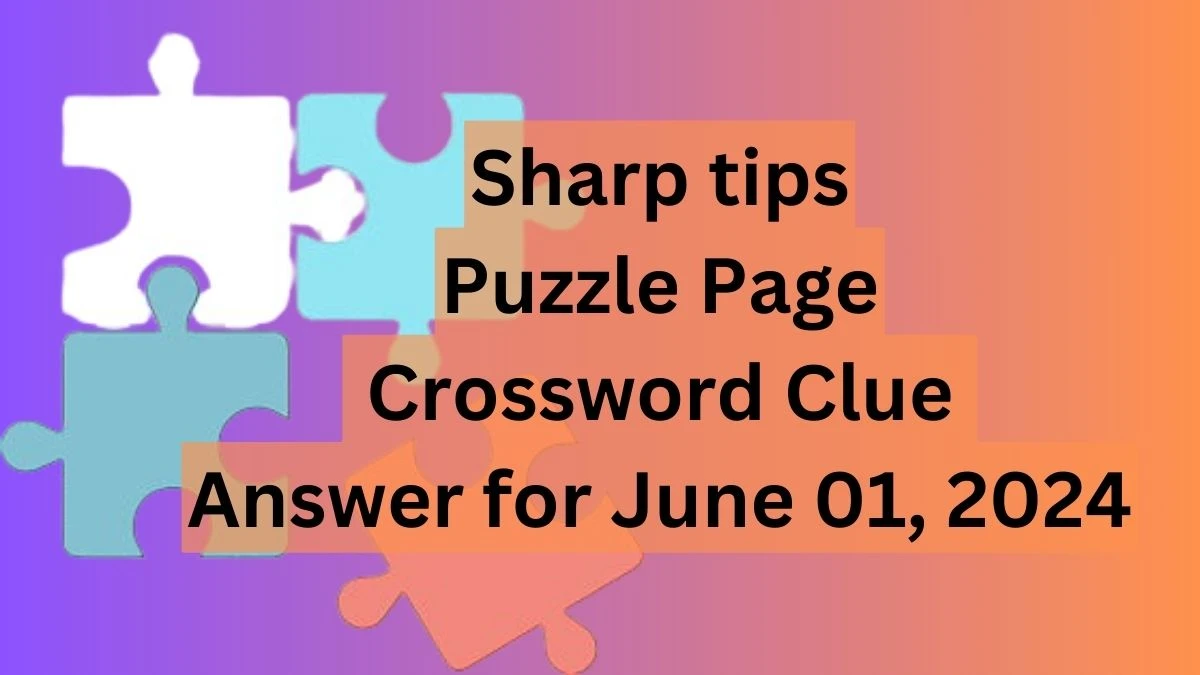 Sharp tips Puzzle Page Crossword Clue Answer for June 01, 2024