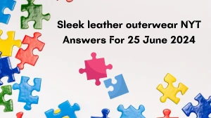 NYT Sleek leather outerwear Crossword Clue Puzzle Answer from June 25, 2024