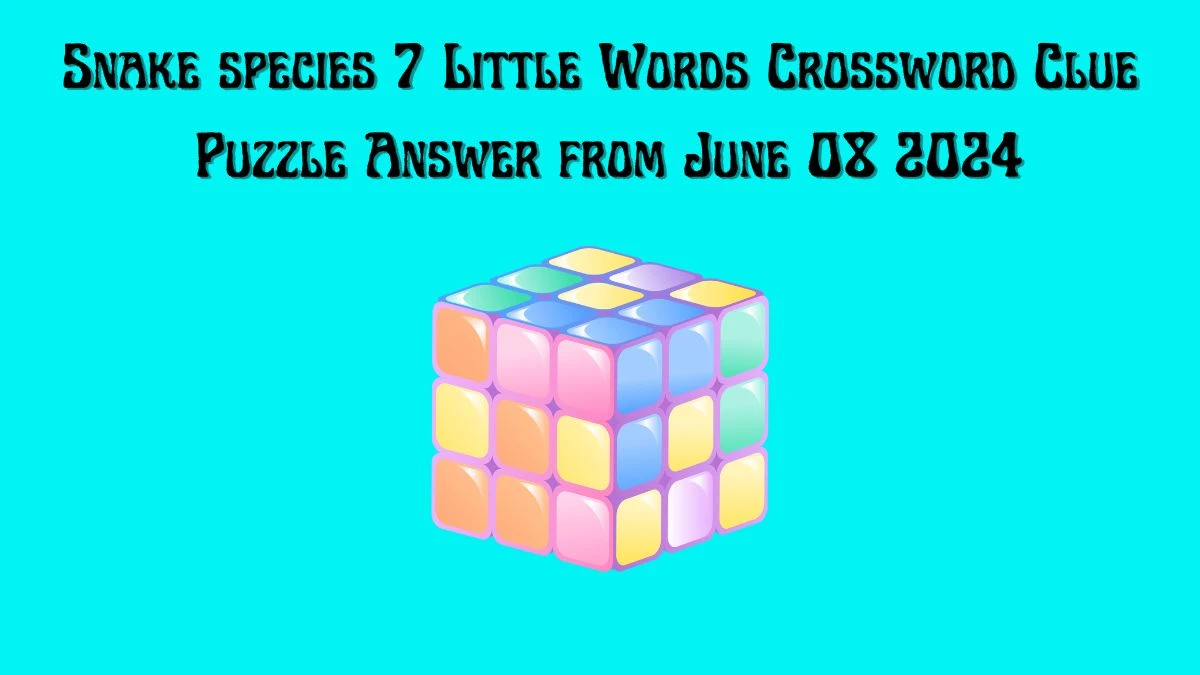 Snake species 7 Little Words Crossword Clue Puzzle Answer from June 08 2024