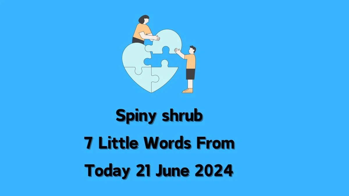 Spiny shrub 7 Little Words Puzzle Answer from June 21, 2024