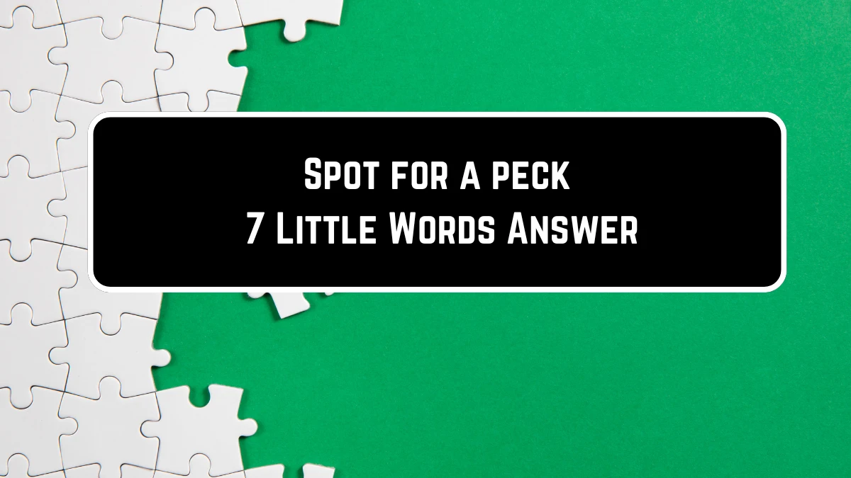 Spot for a peck 7 Little Words Puzzle Answer from June 23, 2024