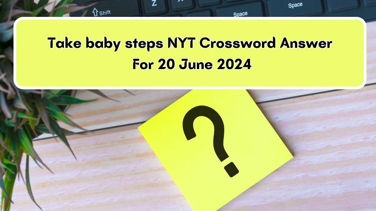 Take baby steps NYT Crossword Clue Puzzle Answer from June 20, 2024