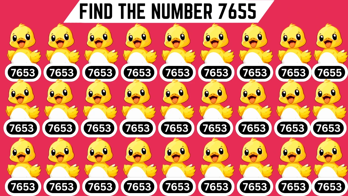 Test Visual Acuity: Only eagle eyes can spot the Number 7655 among 7653 in 9 Secs