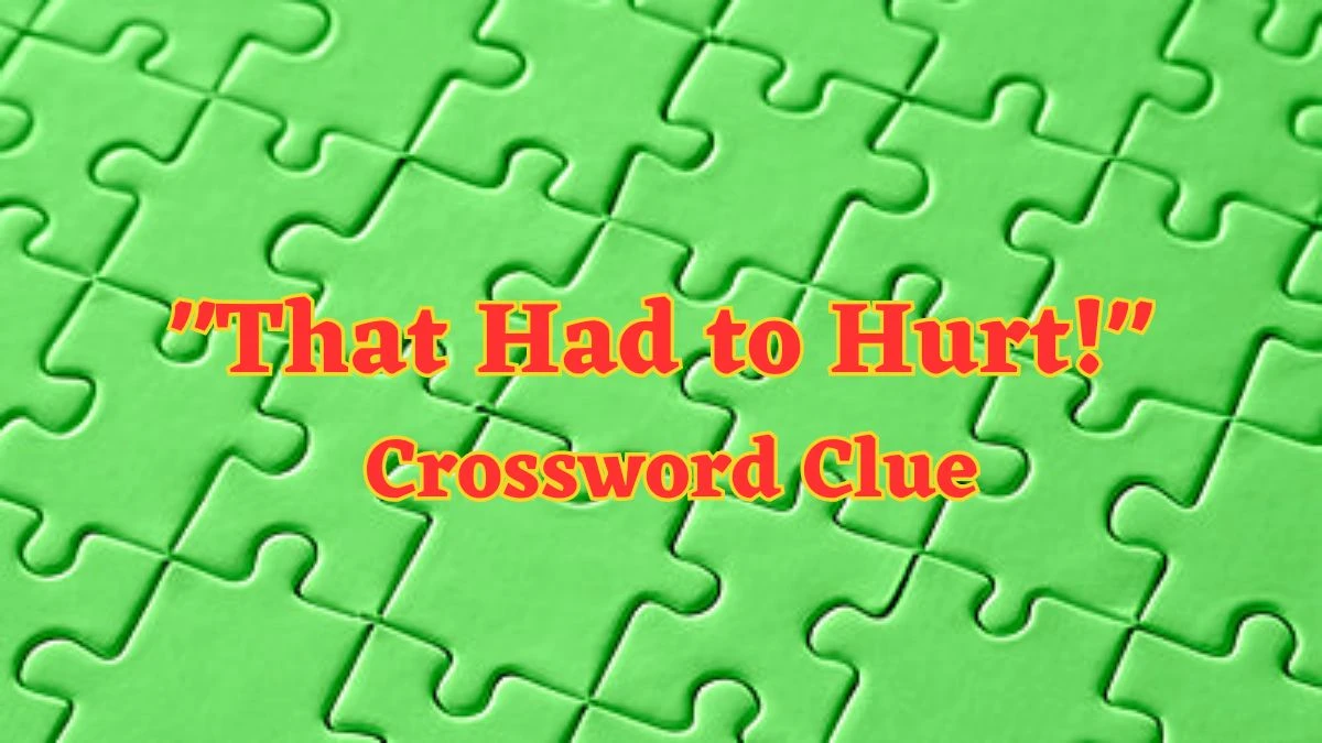 That Had to Hurt! Daily Commuter Crossword Clue Puzzle Answer from June 17, 2024