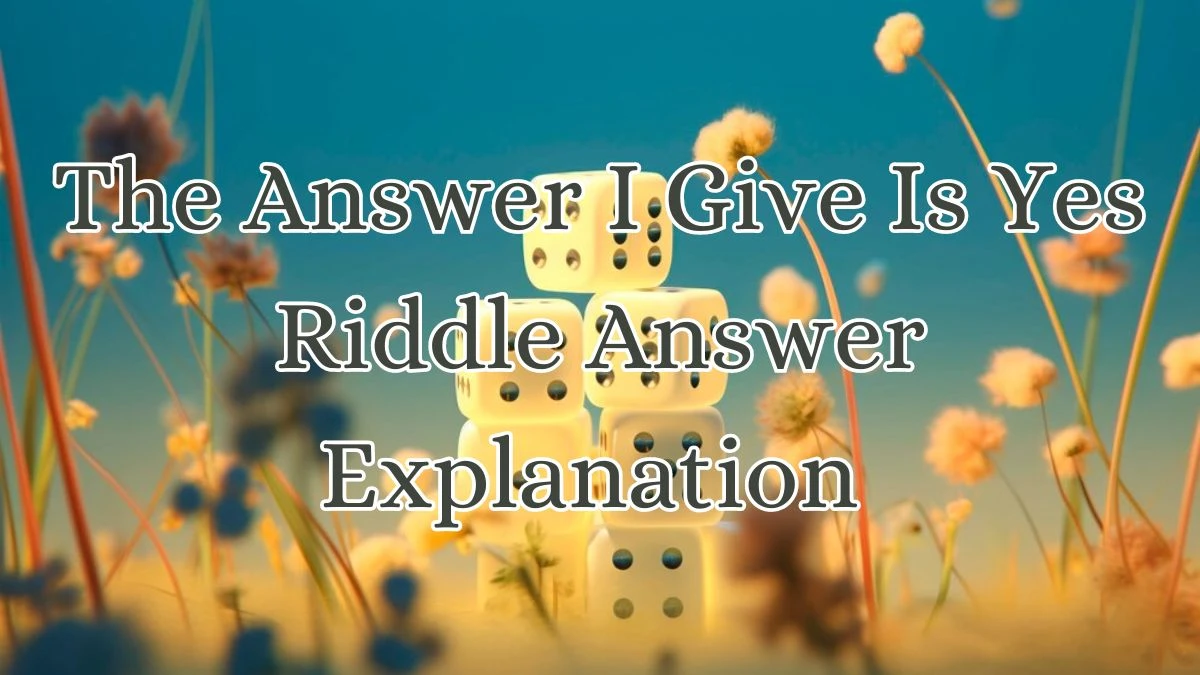 The Answer I Give Is Yes Riddle Answer Explanation