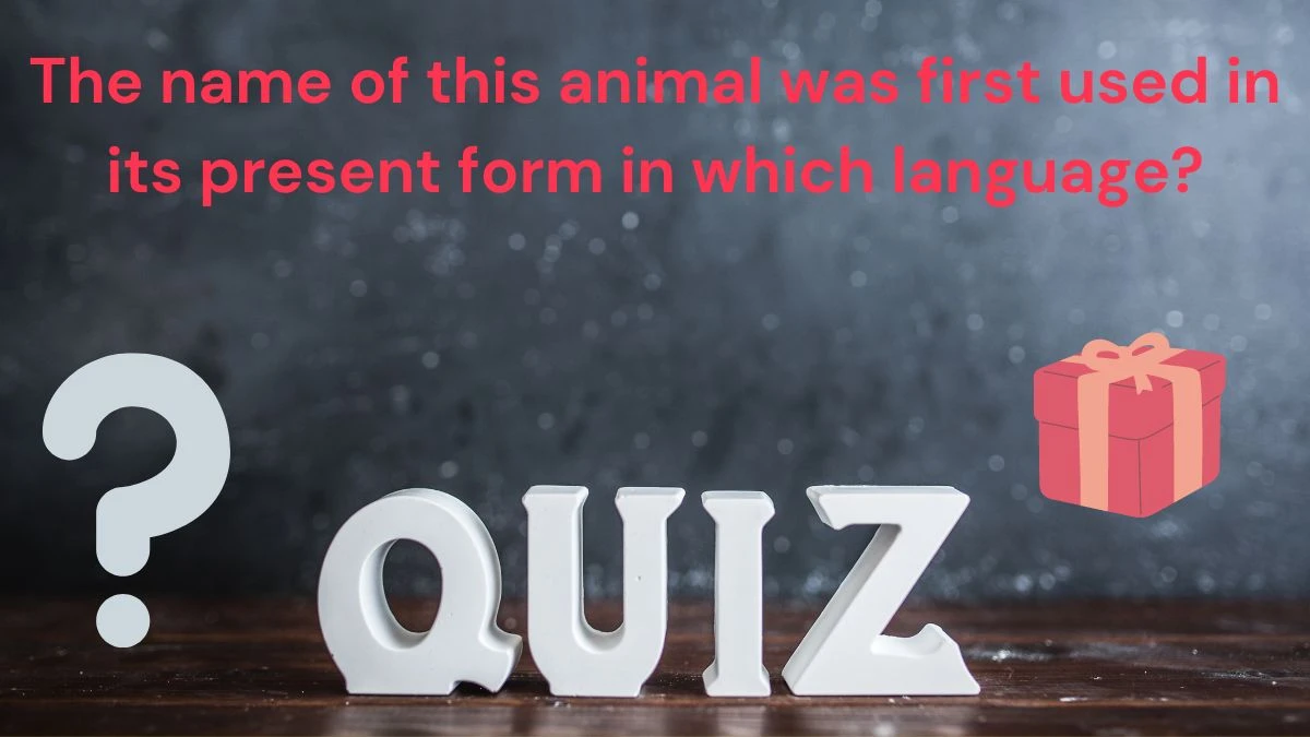 The name of this animal was first used in its present form in which language? Amazon Quiz Answer Today June 14, 2024