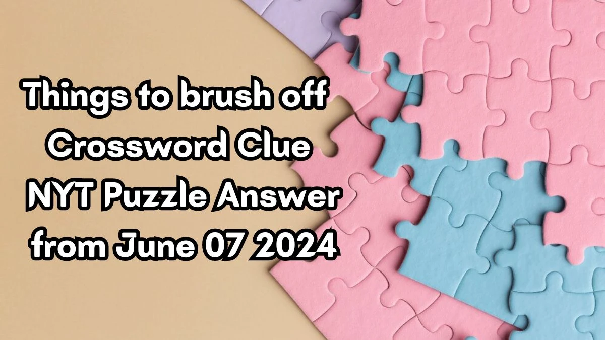 Things to brush off Crossword Clue NYT Puzzle Answer from June 07 2024