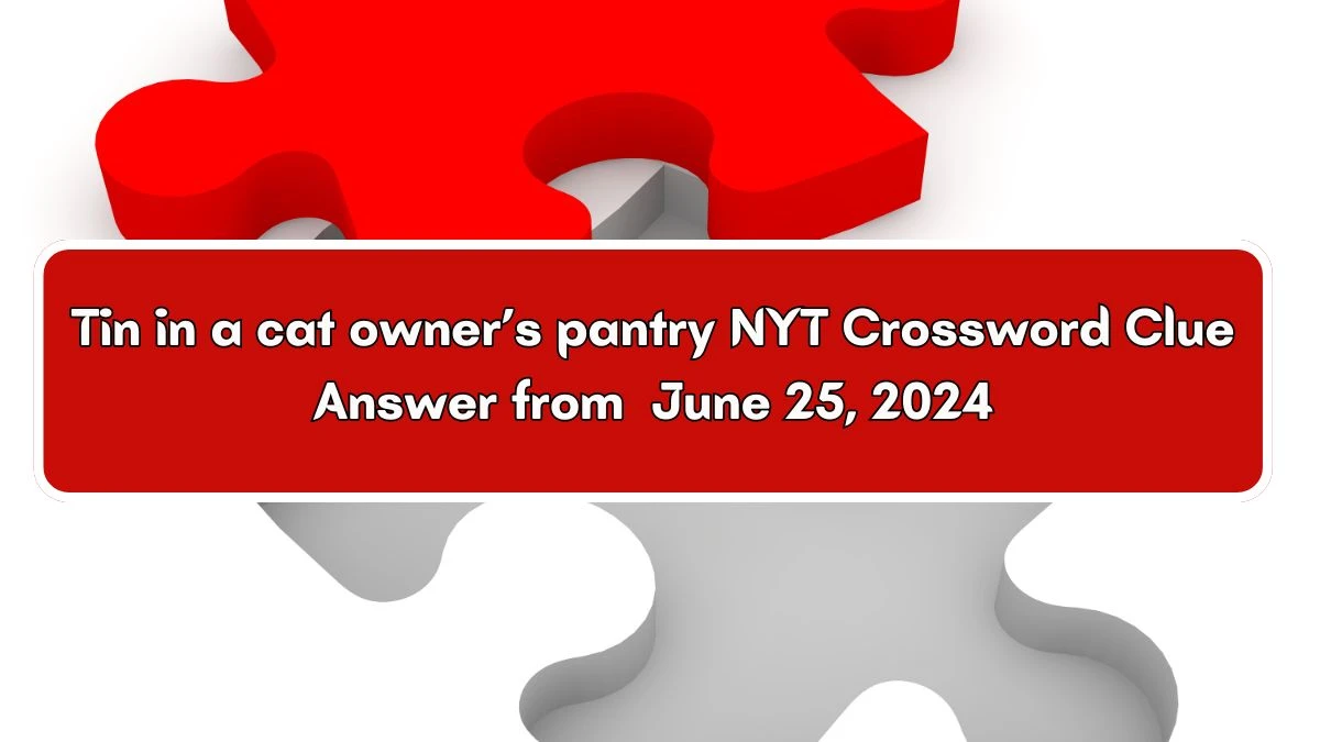 NYT Tin in a cat owner’s pantry Crossword Clue Puzzle Answer from June 25, 2024