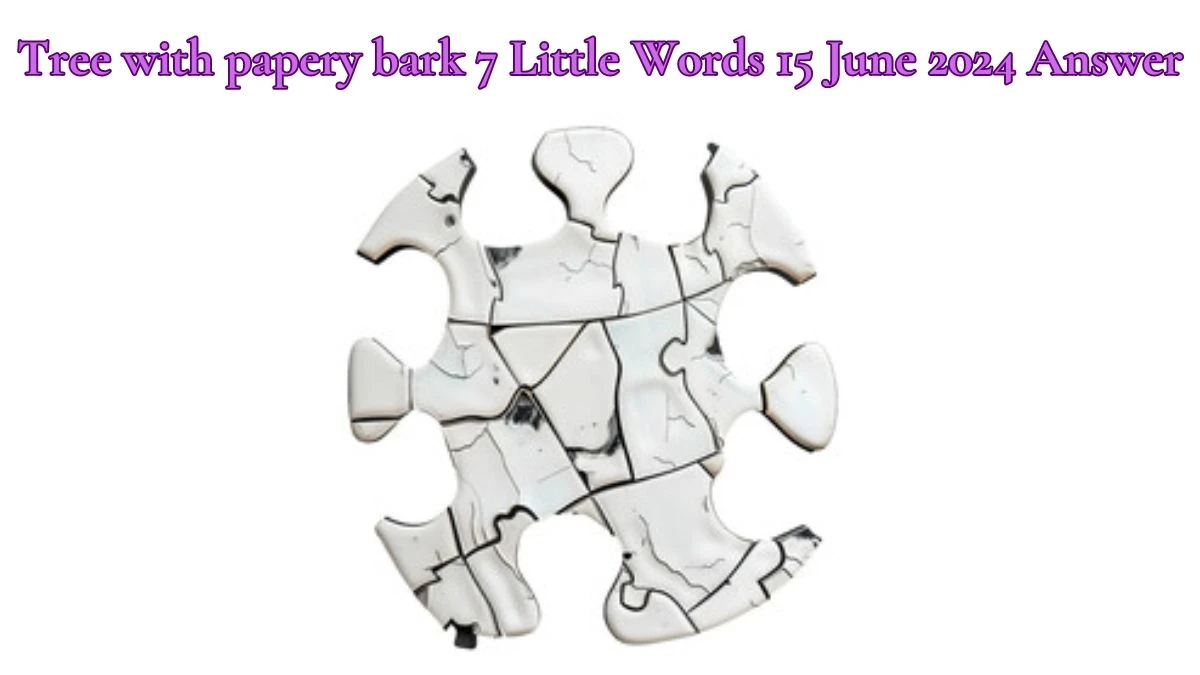 Tree with papery bark 7 Little Words Crossword Clue Puzzle Answer from June 15, 2024