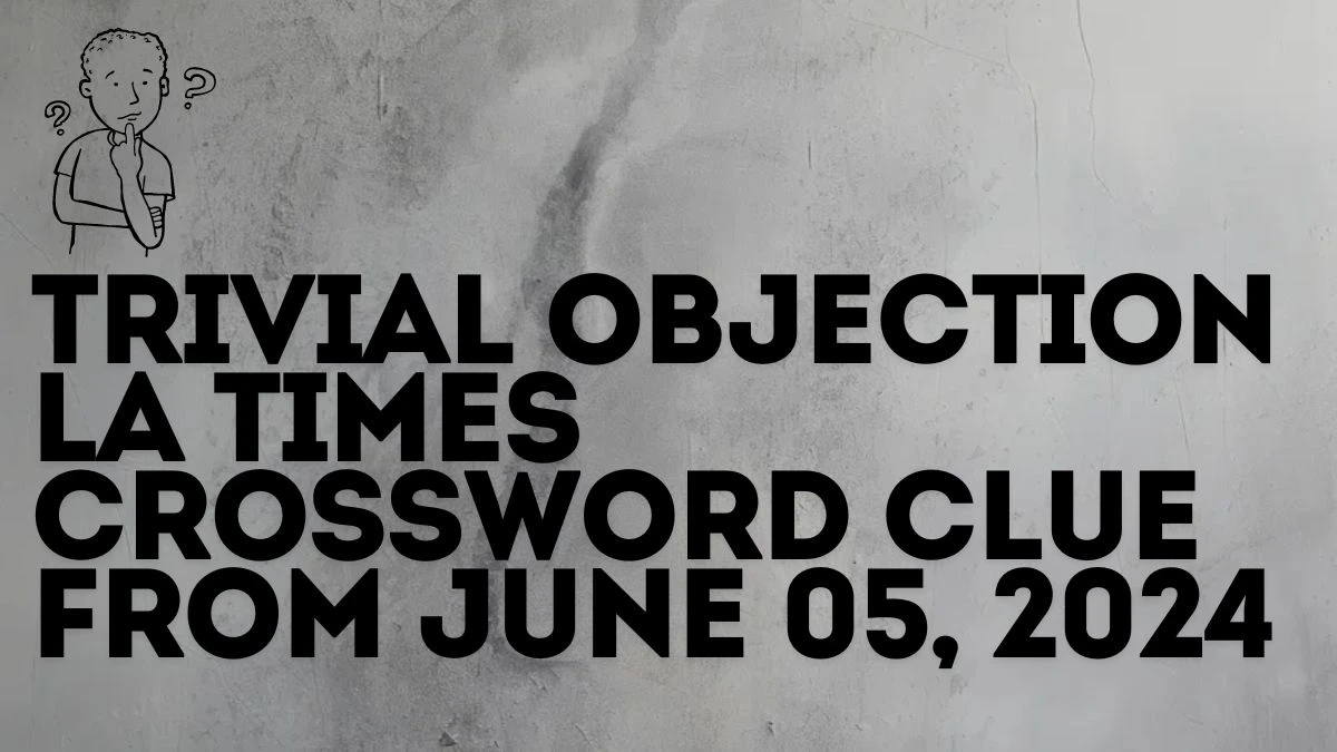 Trivial Objection LA Times Crossword Clue from June 05, 2024